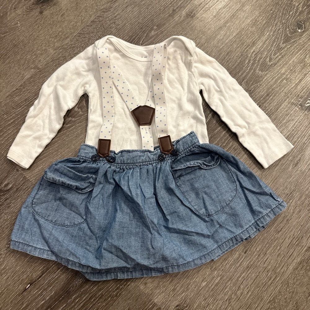 Girls 2 piece carters suspender outfit